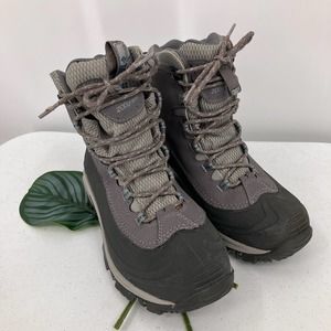 Columbia Gray Techlite Omni-Grip Waterproof Bugaboot Insulated Lace Up Boot Shoe